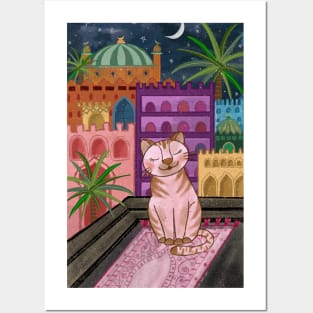 The arabian night cat Posters and Art